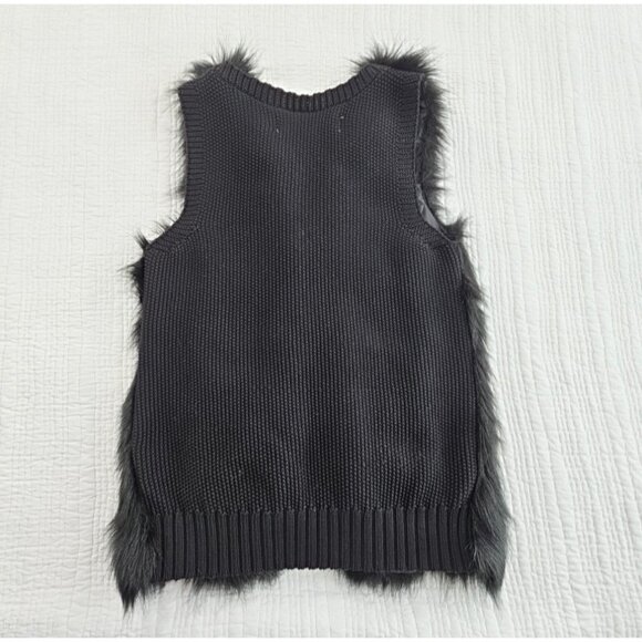 Sebby Collection Women's Medium M Black Faux Fur Sweater Vest EUC RN# 131159 - Picture 2 of 16